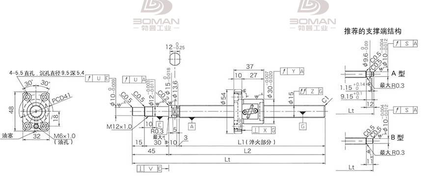 KURODA GP1502DS-BAPR-0600B-C3S 黑田丝杆选型